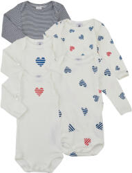 Petit Bateau Body pentru copii LOT BODIES X5 Petit Bateau Alb 24 luni
