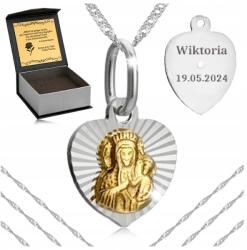 Golden Celebrity Ezüst Nyaklánc Medál Szűzanya 925 Ajándék Keresztelő Gravírozás (biżuteria dla niej dziewczyny na 18 urodziny) - allegro - 10 915 Ft