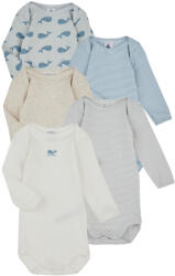 Petit Bateau Body pentru copii LOT BODIES X5 Petit Bateau Gri 36 luni