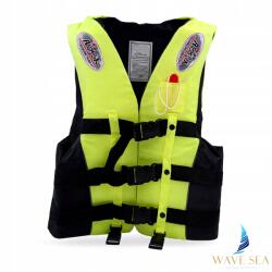 WAVE SEA Mentőmellény XL-es, sárga, felnőtt horgász sup (WS-KAM-XL-Ż)