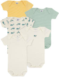Petit Bateau Body pentru copii 5 BODIES US MC Petit Bateau Multicolor 3 luni - spartoo - 168,00 RON