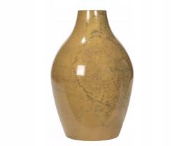  Dina mustársárga fém váza Ø19x7x32cm (2407)