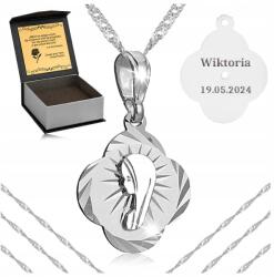 Golden Celebrity Ezüst Nyaklánc Medál Pr. 925 Gravírozás Ajándék Konfirmációra 45CM (biżuteria dla niej dziewczyny na 18 urodziny)