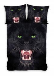  Ágyneműhuzat Fekete Puma Real Foto 100% Pamut 140x200 (Czarna Puma)