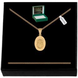 Golden Celebrity Arany Lánc Közösségi Medál Minta 925/585 14K Gravírozás (złoty łańcuszek z medalikiem na komunię 925)