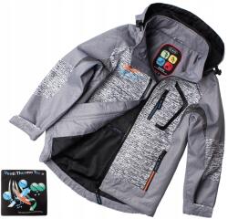 DL&AM Fiú tavaszi átmeneti kabát Szürke bélelt túrakabát 104 (B165B)