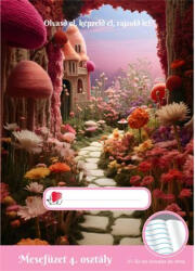 ICO Olvasónapló, tűzött, A5, 32 lap, 4. osztály, ICO "Süni Mesefüzet", virágok (TICSUOL04V) - tintasziget