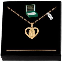 Golden Celebrity Arany Lánc Szűzanya Medál A Szívben 925 (komunia chrzest bierzmowanie grawer 585)