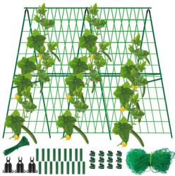 Sternhoff JohnGreen Paradicsom nevelő növényfuttató állvány - 120 x 80 cm, zöld, rácsos hálóval , 3 db X csatlakozóval (SDH680)