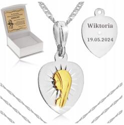 Golden Celebrity Ezüst Lánc Medállal Pr. 925 Emlék És Szentáldozás Gravírozás (łańcuszek komunijny dla niej dziewczynki 925)