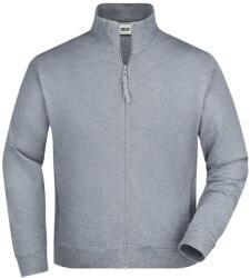Daiber Hanorac pentru bărbați cu fermoar fără glugă JN058 - Gri prespălat | 2XL (JN058-63145)
