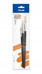 MILAN Ecsetek No. 6, 10, 14 sorozat 501 Milan (pędzle płaskie pędzelki szkolne przybory na)
