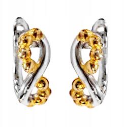 Lovrin 925-ös ezüst fülbevaló kétszínű, végtelen jellel és golyókkal