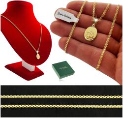 Golden Celebrity Finom Arany Női Szövött Bismark Nyaklánc Szűzanya Medál 925/585