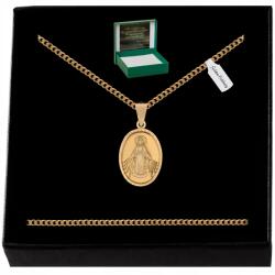 Golden Celebrity Arany Csoda Medál Lánccal Pr. 925 Bérmálási Ajándék+gravírozás (komunia chrzest bierzmowanie grawer 585)