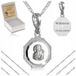 Golden Celebrity Ezüst Szingapúri Lánc Medál 925 Szűz Mária Gravírozás (srebrny łańcuszek z medalikiem na komunię 925) - allegro - 12 750 Ft