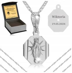 Golden Celebrity Ezüst Nyaklánc Hosszú Szingapúr Medál Csodálatos Szűzanya 925 Gravírozás