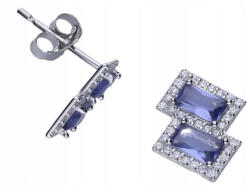 Lovrin 925-ös ezüst fülbevaló kék cirkóniákkal finom ajándék divatos