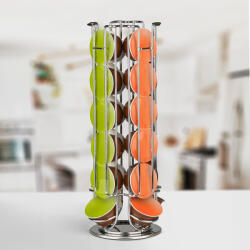 Fém kávékapszula tartó - 24 db Dolce Gusto kapszulához - króm (GLBW1001B)