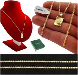 Golden Celebrity Elegáns Arany Lánc Szűzanya Medál 925/585 14K +dedikálás 50CM