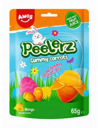 Amos Sweets Peelerz Carrots Húsvéti Hámozható Gyümölcs Ízű Gumicukor Valódi Gyümölcstartalommal 65g