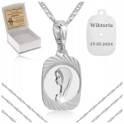 Golden Celebrity Ezüst Lánc Medál Szűzanya 925 Ajándék Keresztelő Gravírozás (srebrny łańcuszek z medalikiem na komunię 925) - allegro - 12 750 Ft