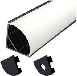 Masterled LED szalagprofil, döntött, alumínium, tejfehér, 2m, Masterled (LVTOPR0108)