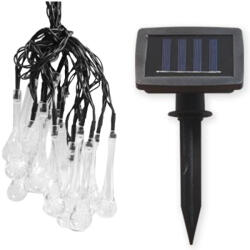 Masterled Napelemes LED girland fényfüzér 40LED 60lm 3000K Meleg, könnycsepp alakú IP44 7, 85m Masterled (LVTSOL0554)