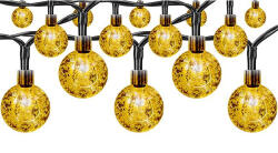 Masterled Napelemes LED girland fényfüzér 40LED 100lm 3000K Meleg fehér Kerek IP44 7.85m Masterled (LVTSOL0556)