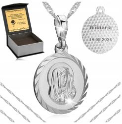 Golden Celebrity 925-ÖS Ezüst Női Nyaklánc Szűzanya Medál Születésnapi Gravírozás