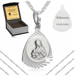 Golden Celebrity Ezüst Nyaklánc Medál Szűzanya 925 Ajándék Keresztelő Gravírozás (biżuteria dla niej dziewczyny na 18 urodziny) - allegro - 15 505 Ft