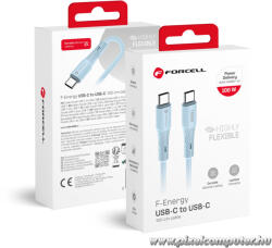  Cable USB C to USB C Forcell F-Energy QC4.0 PD 5A 100W Silicone 1 m C347 blue (5903396395505)