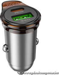 CAR charger Hoco USB A + USB C QC3.0 PD 3A 43W + cable USB C to Lightning NZ16A metal gray (6942007644754) - pixelcomputer