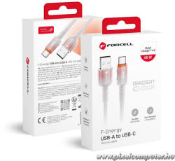  Cable USB A to USB C Forcell F-Energy QC4.0 3A 66W Gradient 1 m C352 white (5903396395581)