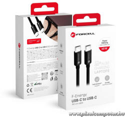  Cable USB C to USB C Forcell F-Energy QC4.0 PD 3A 60W 1, 5 m C338 black (5903396219658)