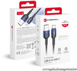  Cable USB A to USB C Forcell F-Energy QC4.0 3A 66W Gradient 1 m C352 black (5903396395529)