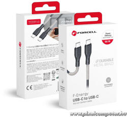 Cable USB C to USB C Forcell F-Energy QC4.0 PD 5A 66W Carbon 1 m CB-02C black (5903396152313)