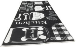 Budapes-Carpet Kft Helena Konyhai Szőnyeg 7126 Black (Fekete) 60x180cm