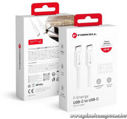  Cable USB C to USB C Forcell F-Energy QC4.0 PD 3A 60W 0, 5 m C338 white (5903396219573)
