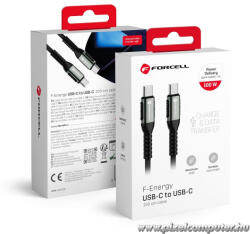  Cable USB C to USB C Forcell F-Energy QC4.0 PD 5A 100W Cafule 2 m C260 black (5903396347757)