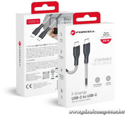  Cable USB C to USB C Forcell F-Energy QC4.0 PD 5A 100W Carbon 1 m CB-04C black (5903396396960)