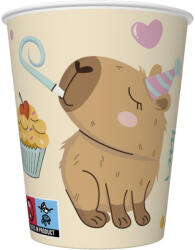  Happy Birthday Capybaras papír pohár 8 db-os 250 ml (PKK773265) - eking