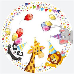  Happy Birthday Star papírtányér 8 db-os 18 cm (PKK727091)