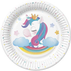  Unikornis Magical Star papírtányér 8 db-os 18 cm (PKK050853) - eking