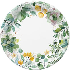  Virág Floral Frame papírtányér 8 db-os 18 cm (PKK766564)