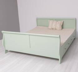 ATELIER 49 Pat Royal cu 2 sertare - 140x200 cm - din lemn masiv de brad (ATE49-SZ- E-PS61-2D B)