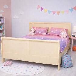 ATELIER 49 Pat Royal matrimonial cu 2 sertare - 180x200 cm - din lemn masiv de brad (ATE49-SZ-E-PS61-2D-N)