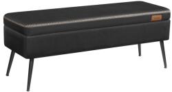 VASAGLE Tárolós pad, Vasagle, fekete, 120x40x45 cm (LOM074B01)