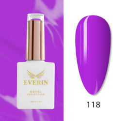 Everin Oja Semipermanentă Everin Royal Collection 10 ml - 118 Violet Electric | Violet Intens Vibrant (ERC-118)