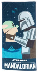 Carbotex Star Wars Baby Yoda fürdőlepedő, strandtörölköző 70*140cm (ST2401424-R)